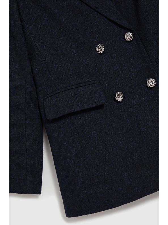 Moodo Blazer albastru închis pentru femei Moodo