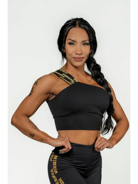 Nebbia Sutien sport cu susținere ridicată pentru femei NEBBIA INTENSE Asymmetric 841 Gold Nebbia