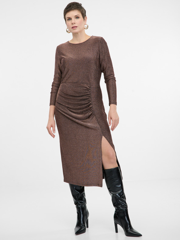 Orsay Rochie midi maro deschis pentru femei ORSAY
