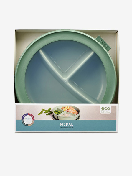 Mepal Bol verde deschis cu trei compartimente Mepal Bento bowl Cirqula 250+250+500 ml