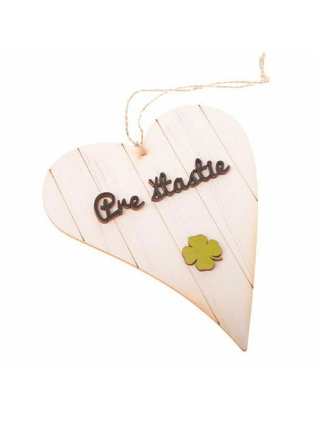 Casa de Engel Inimă suspendată din lemn cu inscripție (SK), 0/100