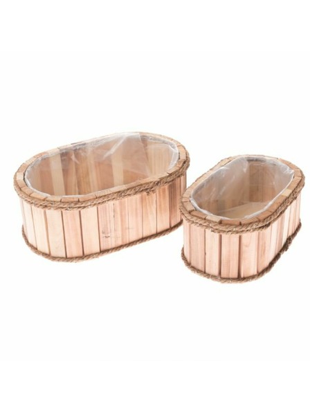 Casa de Engel Husă din lemn pentru ghiveci cu PVC - set 2 buc, 0/16