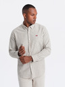 Ombre Clothing Cămașă bărbați din bumbac REGULAR FIT cu dungi fine Ombre Clothing