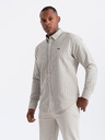 Ombre Clothing Cămașă bărbați din bumbac REGULAR FIT cu dungi fine Ombre Clothing