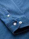 Ombre Clothing Cămașă bărbătească din denim cu lyocell și broderie pe piept - albastru Ombre Clothing