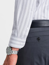 Ombre Clothing Cămașă pentru bărbați, cu dungi albe, REGULAR FIT, cu buzunar Ombre Clothing