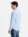 Ombre Clothing Cămașă pentru bărbați, cu dungi albe, REGULAR FIT, cu buzunar Ombre Clothing