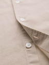 Ombre Clothing Cămașă bărbătească cu mânecă scurtă și guler cubanez Beige Ombre Clothing
