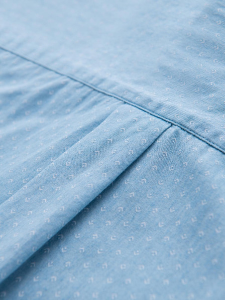 Ombre Clothing Cămașă pentru bărbați din denim fin cu model și buzunar - albastru deschis Ombre Clothing