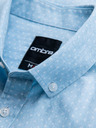 Ombre Clothing Cămașă pentru bărbați din denim fin cu model și buzunar - albastru deschis Ombre Clothing