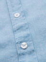 Ombre Clothing Cămașă pentru bărbați din denim fin cu model și buzunar - albastru deschis Ombre Clothing