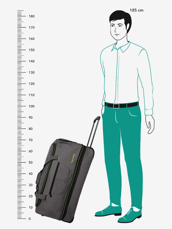 Travelite Travelite Basics Wheeled duffle bag L Gri/verde