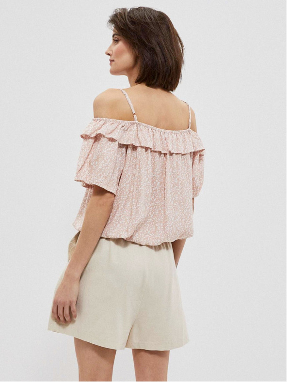 Moodo Bluză cu model pentru femei roz deschis Moodo