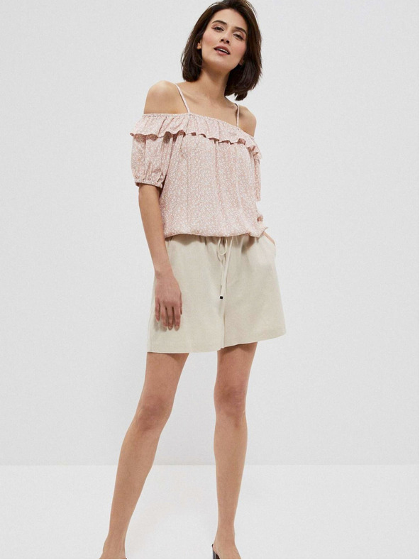 Moodo Bluză cu model pentru femei roz deschis Moodo