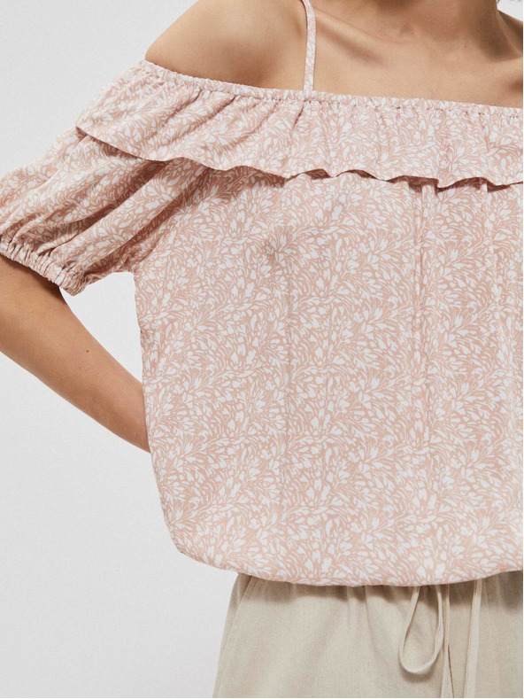 Moodo Bluză cu model pentru femei roz deschis Moodo