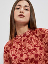 Moodo Bluză cu flori pentru femei Moodo portocaliu vin