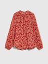Moodo Bluză cu flori pentru femei Moodo portocaliu vin