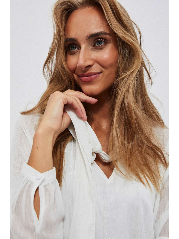 Moodo Bluză albă pentru femei Moodo