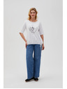 Moodo Tricou alb pentru femei Moodo