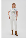 Moodo Tricou alb pentru femei Moodo