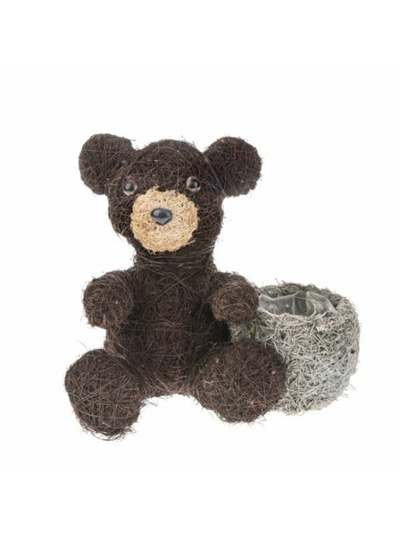 Casa de Engel Ghiveci din răchită cu PVC - ursuleț, 0/24