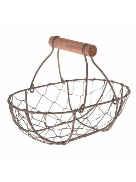 Casa de Engel Coș metalic, maro, 0/80