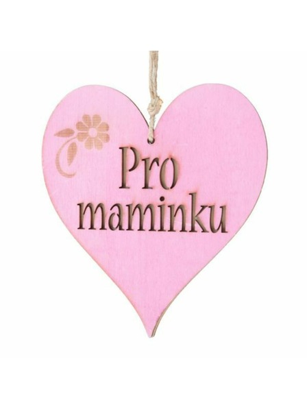 Casa de Engel Inimă decorativă din lemn cu inscripție (CZ), 0/150