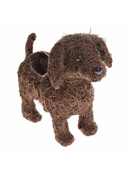 Casa de Engel Ghiveci din răchită cu PVC - câine, 0/32