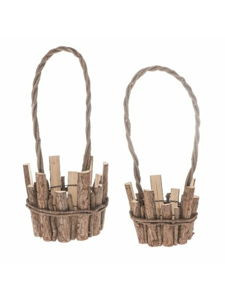 Casa de Engel Coș din lemn cu PVC - set 2 buc, 0/8