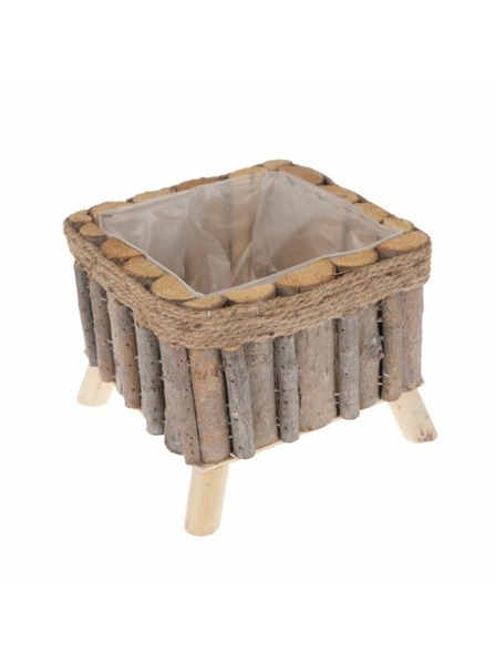 Casa de Engel Jardinieră din lemn pe picioare cu PVC - pătrată, 0/16