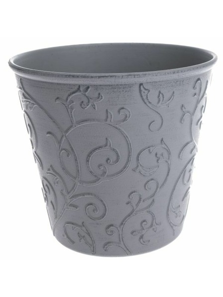Casa de Engel Husă pentru ghiveci - Plastic Eco, floral gri, 0/48