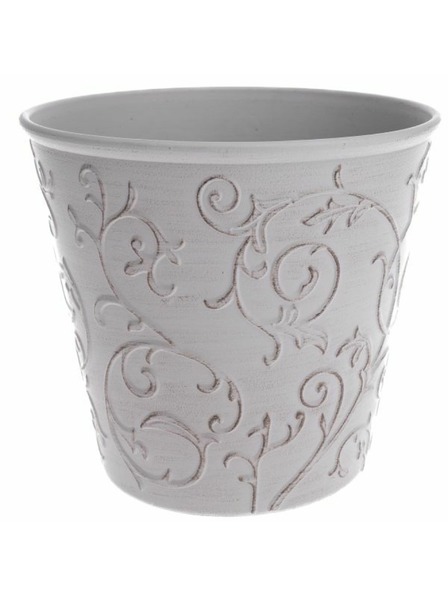 Casa de Engel Suport pentru ghiveci - Eco plastic, floral alb, 0/48