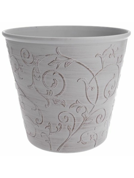 Casa de Engel Capac pentru ghiveci de flori - plastic Eco, alb floral, 0/24