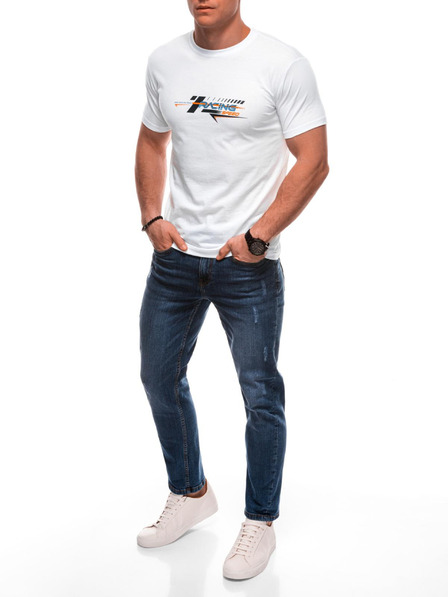 Edoti Tricou pentru bărbați cu imprimeu 1982S - albastru închis OTHER