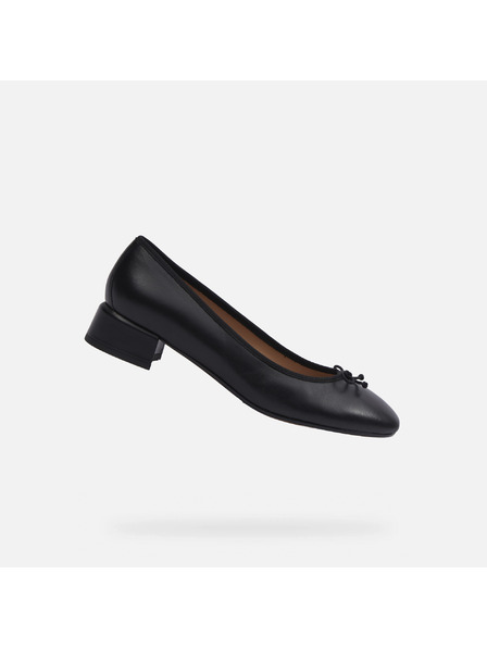 Geox Pantofi cu toc de damă negri Geox Floretia