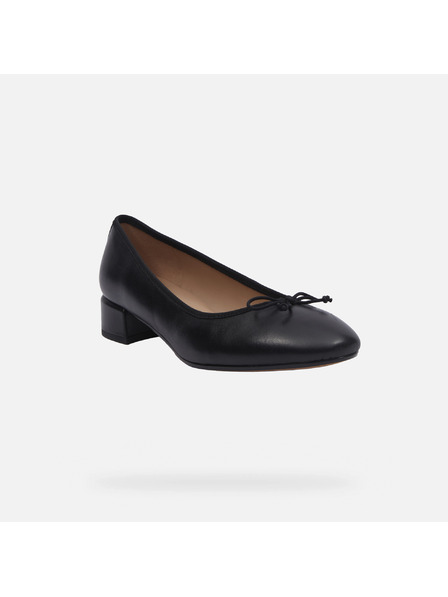 Geox Pantofi cu toc de damă negri Geox Floretia