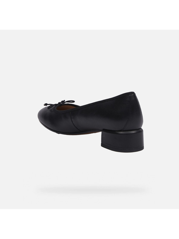 Geox Pantofi cu toc de damă negri Geox Floretia