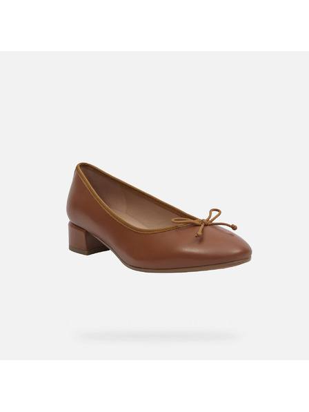 Geox Pantofi cu toc de damă maro Geox Floretia
