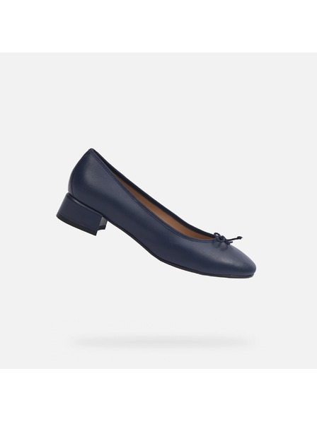 Geox Pantofi cu toc de damă albastru închis Geox Floretia