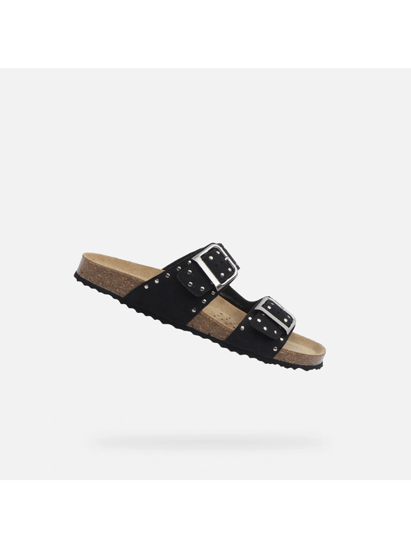 Geox Papuci de damă negri Geox Brionia R