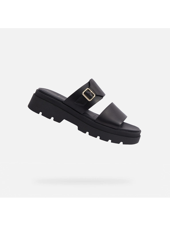 Geox Papuci de damă negri Geox Adacter S