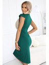 numoco 318-7 Rochie midi elegantă cu decolteu frumos - verde