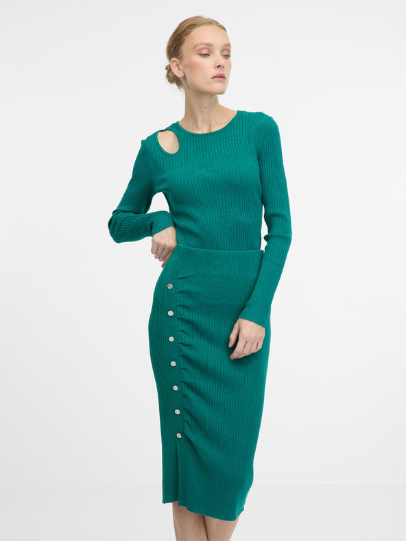 Orsay Pulover lung verde pentru femei ORSAY