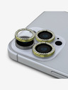 Guess Fixed Glliter Ochrana Čoček pro iPhone 16 Pro/16 Pro Max Gold Carcasa de telefon