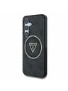 Guess IML 4G Glitter and Triangle Logo MagSafe Zadní Kryt pro Samsung Galaxy S25 Black Carcasa de telefon