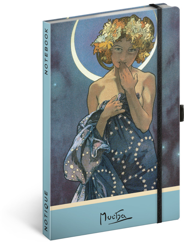 BAAGL  NOTIQUE Caiet Alfons Mucha - Luna, punctat, 13 x 21 cm