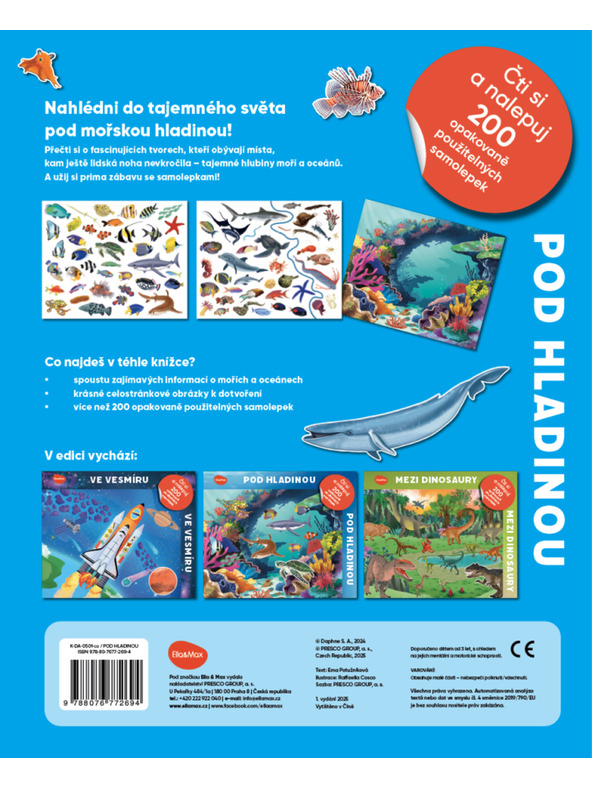 BAAGL  Citește și lipește - SUB SUPRAFAȚĂ, carte cu autocolante