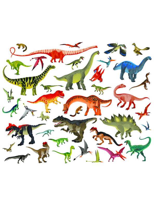 BAAGL  Citește și lipește - PRINTRE DINOZAURI, carte cu autocolante