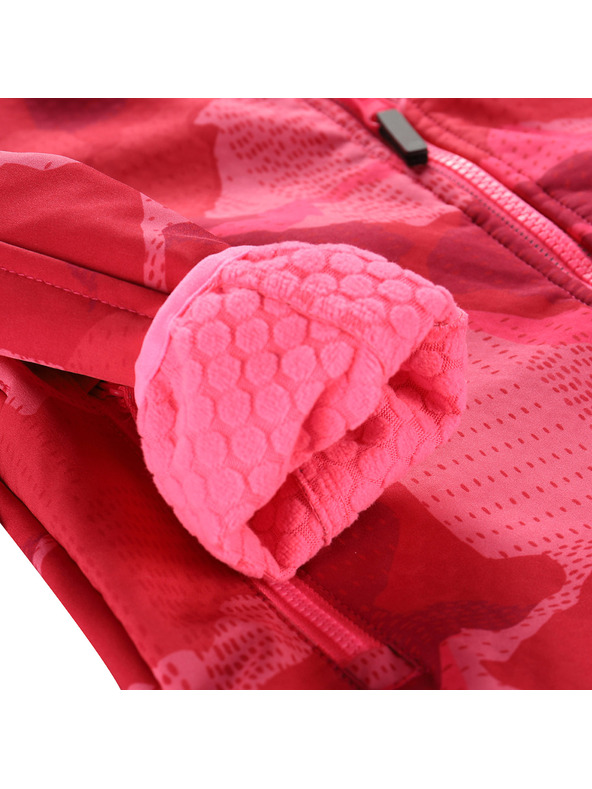 ALPINE PRO Geacă softshell pentru copii cu membrană ALPINE PRO EZORO roz neon knockout variantă pa