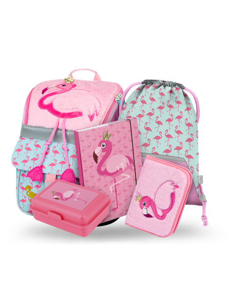 BAAGL  BAAGL 5 SET Zippy Flamenco: ghiozdan, penar, sac, mapă, cutie